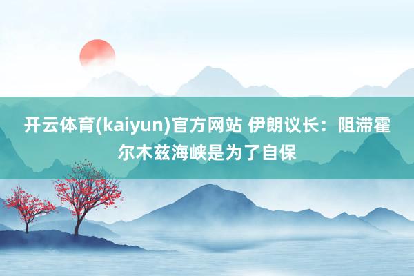 开云体育(kaiyun)官方网站 伊朗议长：阻滞霍尔木兹海峡是为了自保