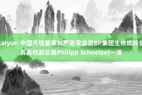 kaiyun 中国天楹董事长严圣军会见BP集团生物燃料业务高档副总裁Philipp Schoelzel一滑