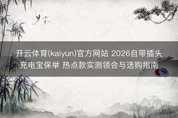 开云体育(kaiyun)官方网站 2026自带插头充电宝保举 热点款实测领会与选购指南
