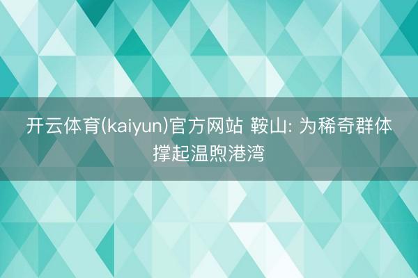 开云体育(kaiyun)官方网站 鞍山: 为稀奇群体撑起温煦港湾
