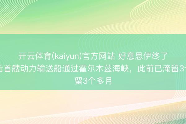 开云体育(kaiyun)官方网站 好意思伊终了公约后首艘动力输送船通过霍尔木兹海峡，此前已淹留3个多月